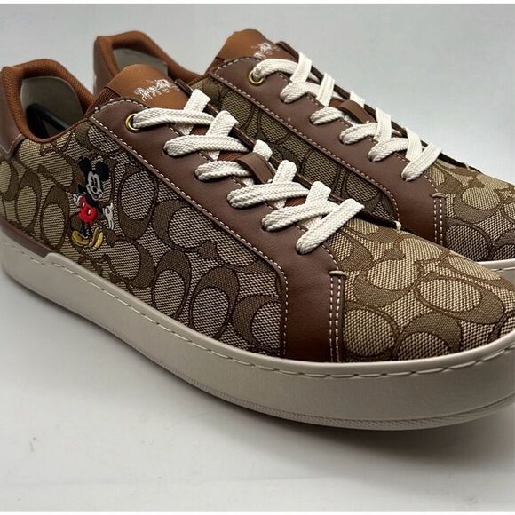 Disney X Coach Clip Low Top Sneaker With Mickey Mouse CN431- NWB- Men 10‎ - Picture 1 of 11